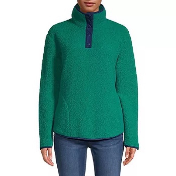 St. John's Bay SHERPA TEDDY JACKET - soft sweatshirts: blackwatch plaid or green - Picture 12 of 16